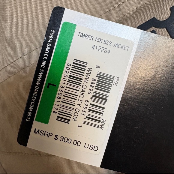 NWT Men’s Oakley Timber BioZone BZS 15K Insulated Parka Fit Ski Jacket L - Picture 9 of 10